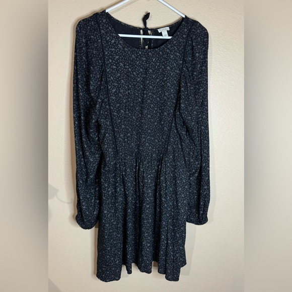 Hinge Black Dress Long Sleeve Dress L - Picture 1 of 9